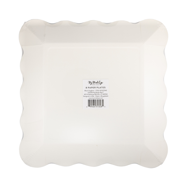 EVE1342 - Black Gingham 10" Plate