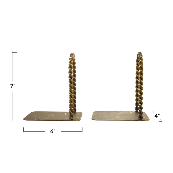 Twisted Metal Arched Bookends