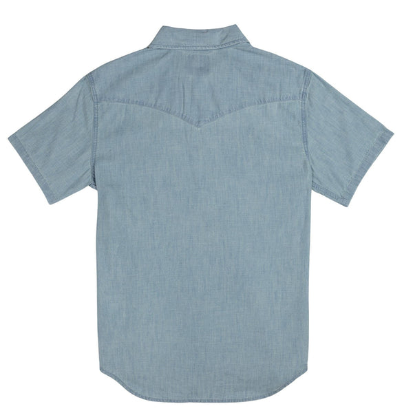 The Wyatt Pearl Snap Short Sleeve Solid Shirt: Antique White / XX-Large