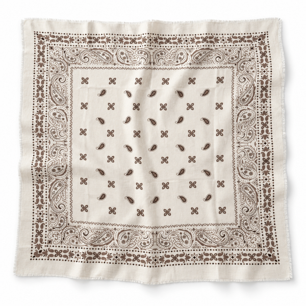Brushed Bandana Oversized Square Scarf: Warm Ivory
