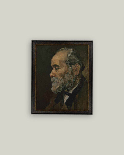 Portrait of an Old Man Framed Antique Art: 14x18