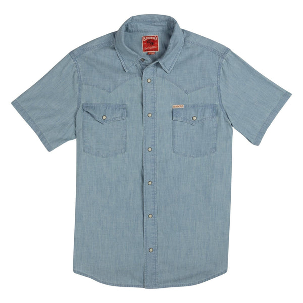 The Wyatt Pearl Snap Short Sleeve Solid Shirt: Antique White / XX-Large