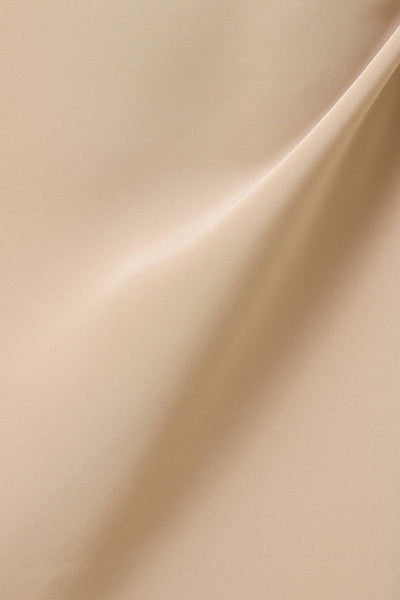 Bias Satin Midi Skirt: Tan