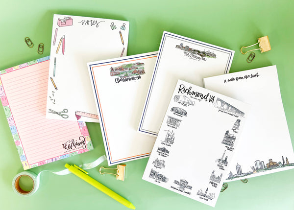 Harrisonburg, Virginia Skyline Notepad - JMU
