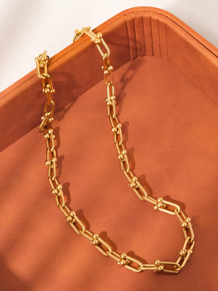 Bold Chain Necklace: Gold