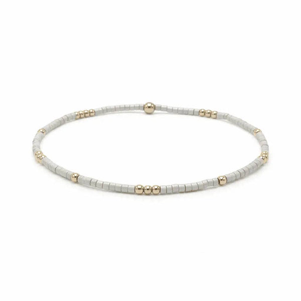 2mm Newport CHAMPAGNE + Gold Filled Waterproof Bracelet: 7"