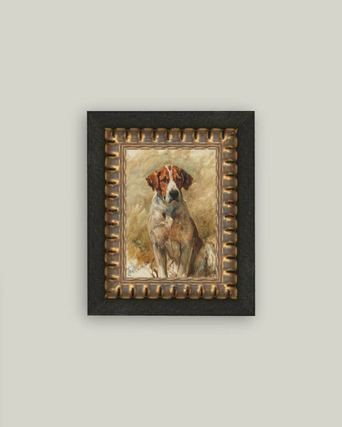Study of a Hound Framed Antique Art: 5x7