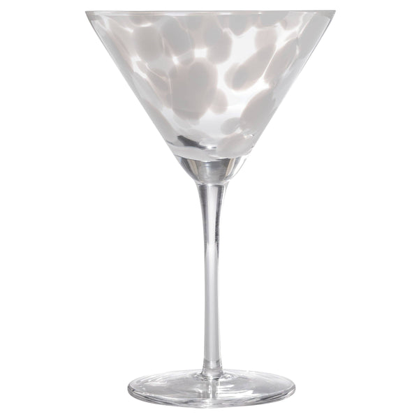 Cheena Martini Glass: White