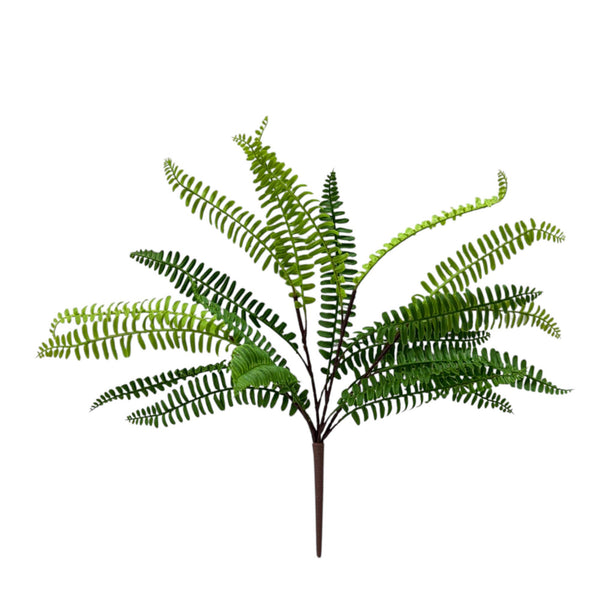 Realistic & Ultra-Soft Touch-21 Leaves-Artificial Fern Bush: Style C