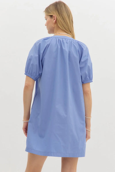 Contrast Applique Mini Dress