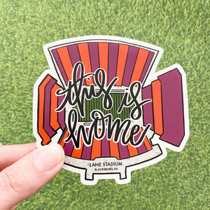 Blacksburg, Virginia Stadium Sticker - Large 4inx 4in