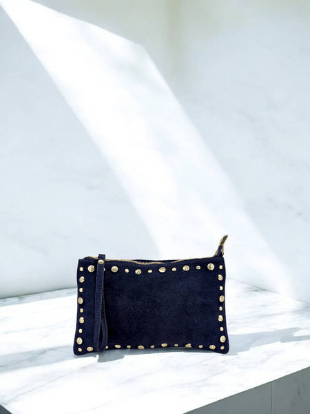 Uniles 250315 suede leather handbag: Leather