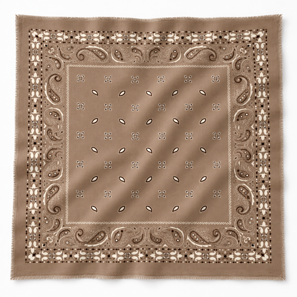 Brushed Bandana Oversized Square Scarf: Soft Taupe