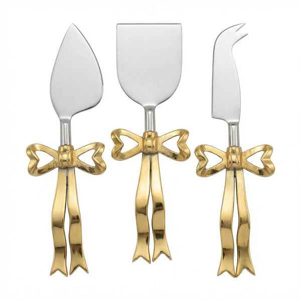 Gold Bow Cheese Set
