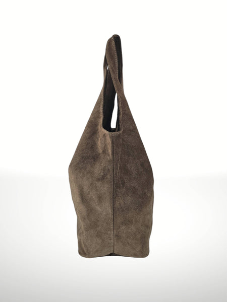 Giannina 221024 Suede Leather Shoulder Bag: Leather
