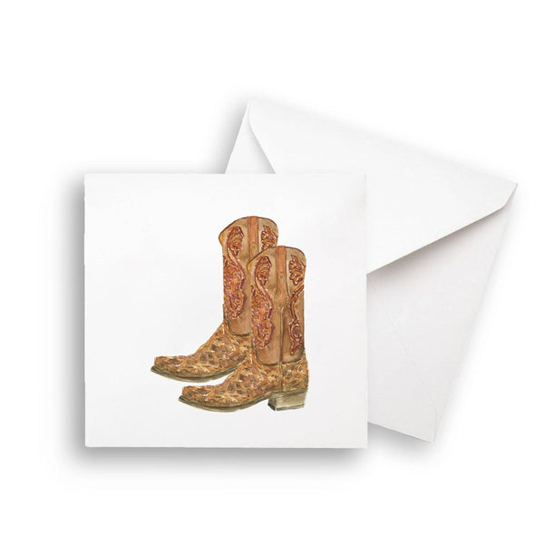 Brown Cowboy Boots: Dishtowel