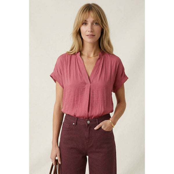 Drop Shoulder Regular Blouse: Khaki / S