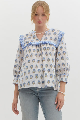 Puff Sleeve Pullover Top