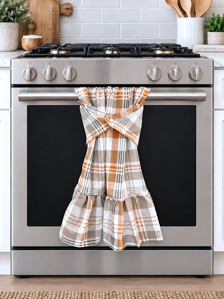 Stay Put Towel - Fall Plaid Ruffle