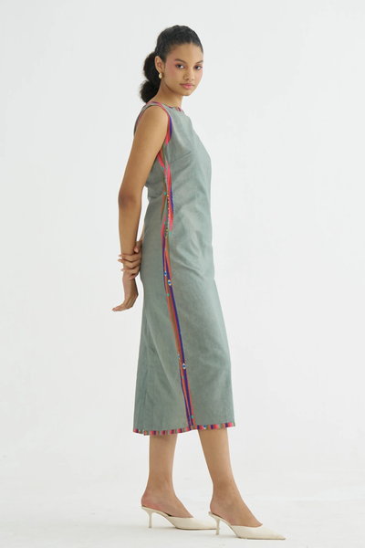 Olive Secret Margin Dress