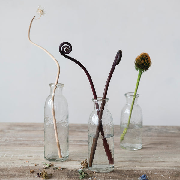 Hand-Blown Glass Bottle Vases