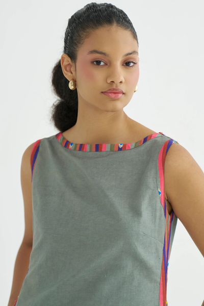 Olive Secret Margin Dress