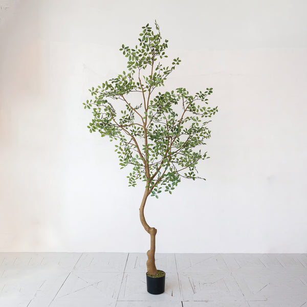 Faux Crepe Myrtle Tree in Plastic Pot