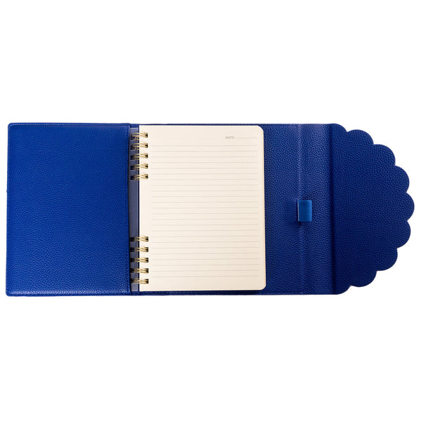 Vegan Leather Wrap Journal - Cobalt Blue
