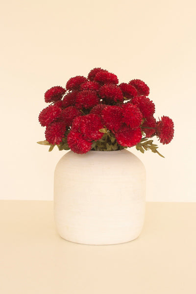 Faux Red Ball Dahlias - bundle of 7