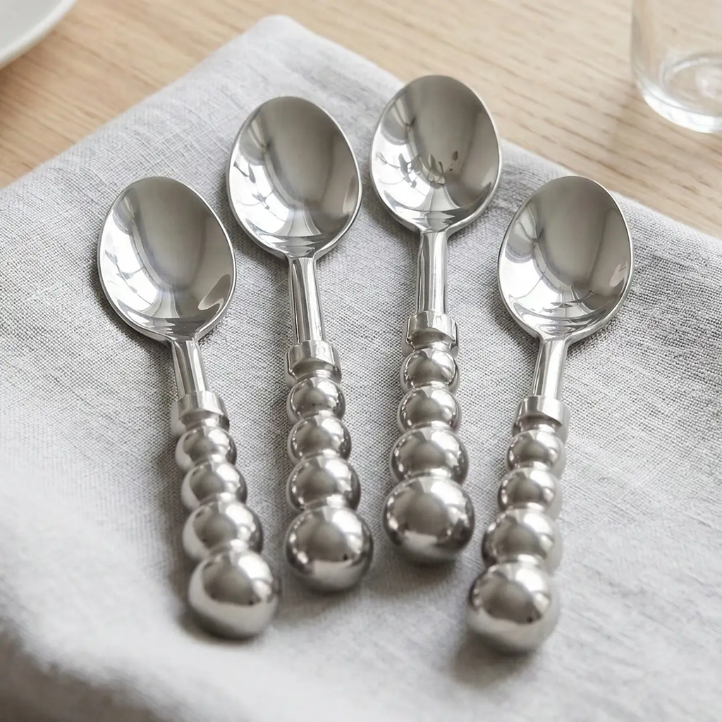 Silver Beaded Spoons
