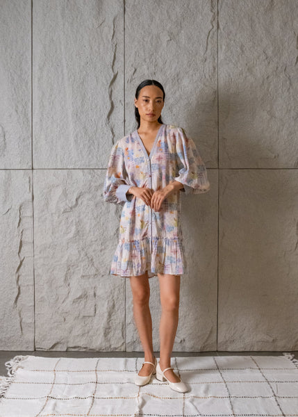 Farasha V Neck Short Dress