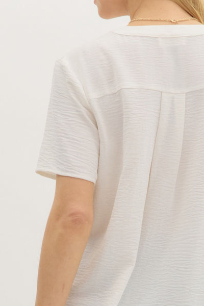 Classic V-neck Short Sleeve Top