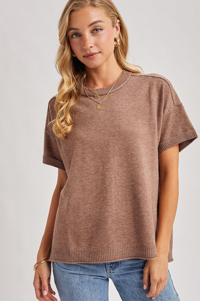 Crew Neck Knit T Shirt