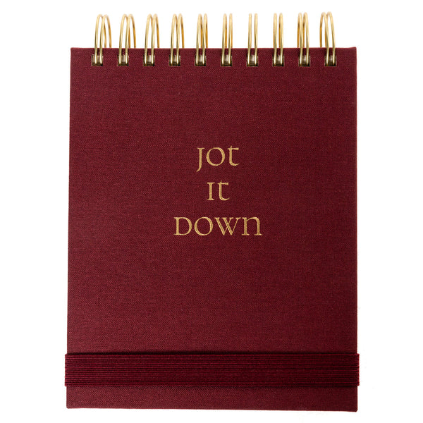 Fabric-Bound Notepad - Burgundy