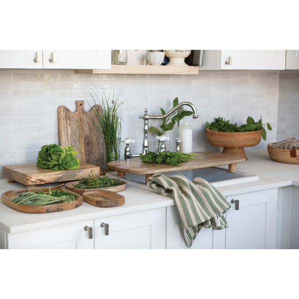 Oval Mango Wood Trays, Natural