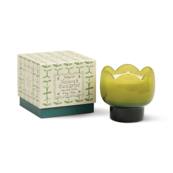Tulip Glass Candle - Green Verbena & Lemongrass