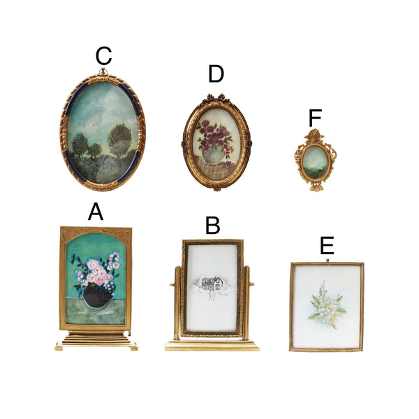 Pewter & Glass Photo Frames with Art