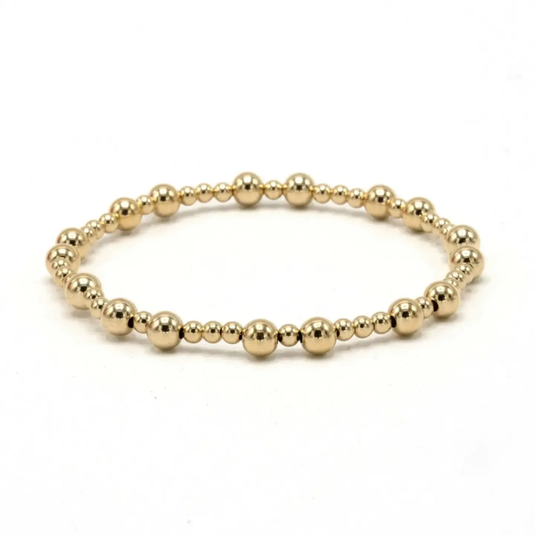 The Charleston 3x5 14k Gold filled Beaded Bracelet