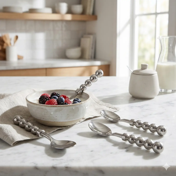 Silver Beaded Spoons