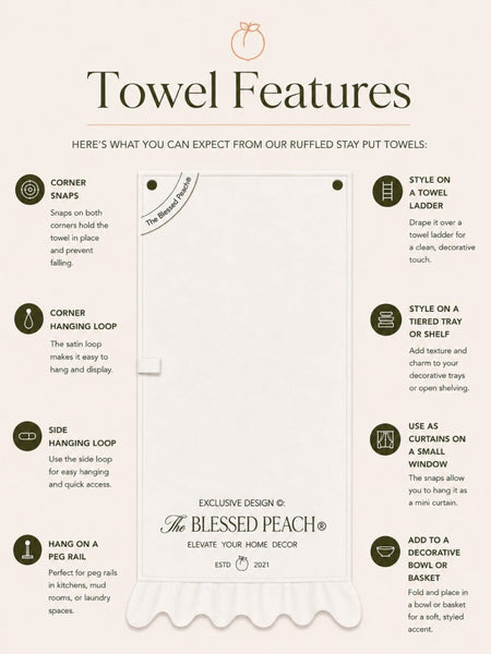 Stay Put Towel - Fall Plaid Ruffle