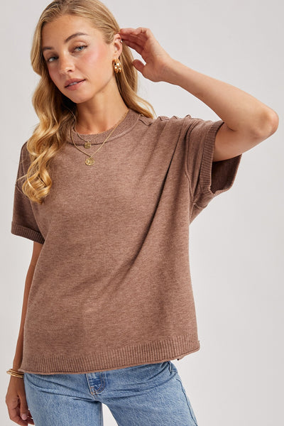 Crew Neck Knit T Shirt
