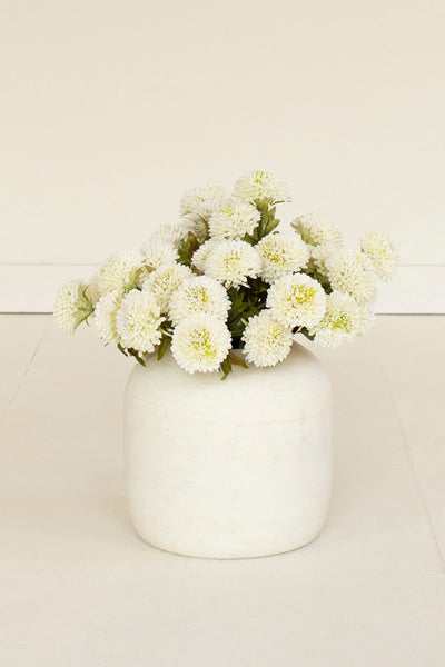 Faux White Ball Dahlias - bundle of 7