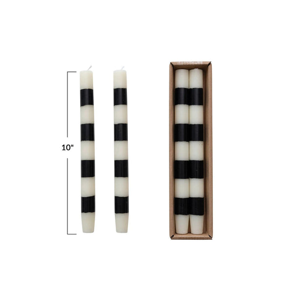 Taper Candles w/ Stripes