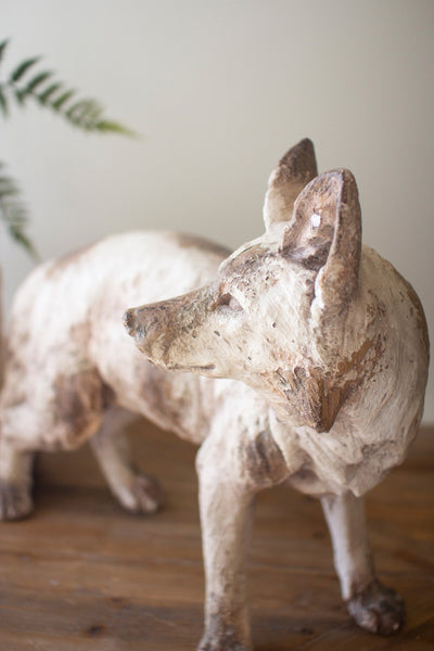 Faux Concrete Fox Statue