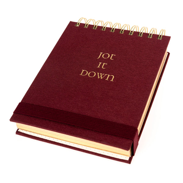 Fabric-Bound Notepad - Burgundy