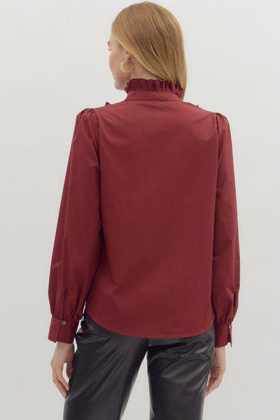 Long Sleeve Pintuck Top
