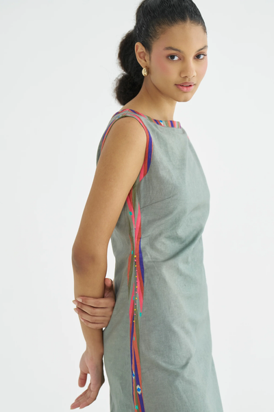 Olive Secret Margin Dress