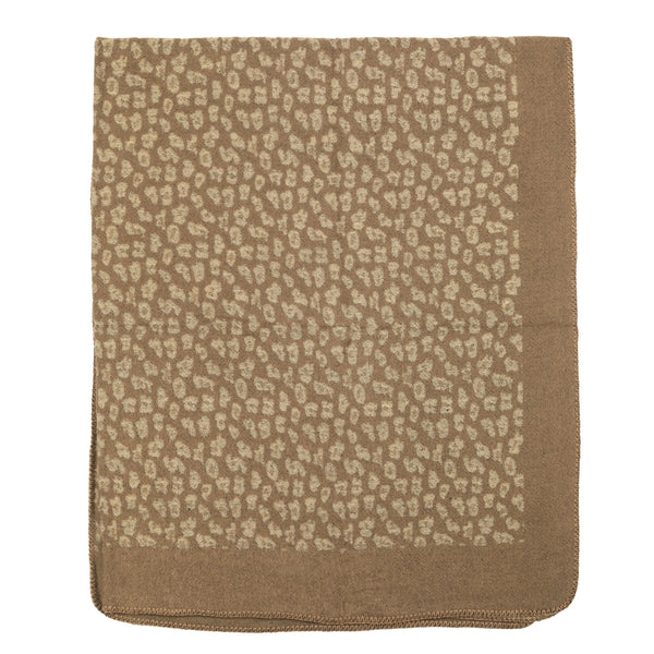Jacquard Leopard Open Front Poncho
