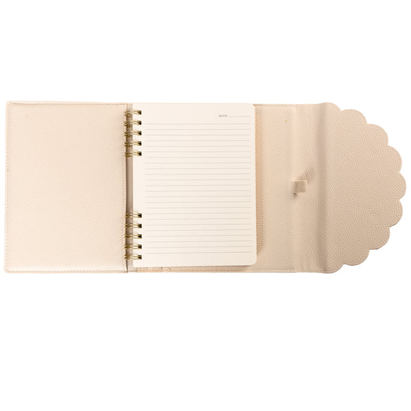 Vegan Leather Wrap Journal - Taupe