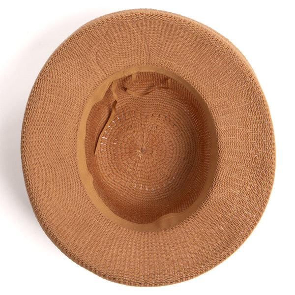 Shady - Women's Machine Knit Kettle Brim Hat in Camel